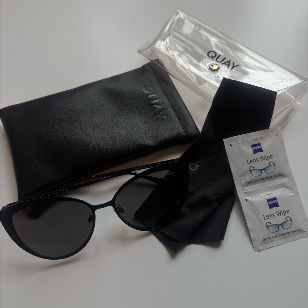 Quay SWEET DARLIN Black Cat-Eye Sunglasses